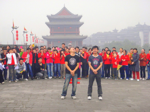 High School class visiting Xian.